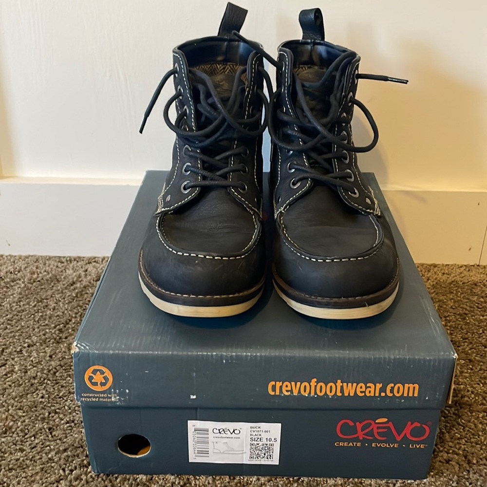 Crevo Buck Mens Boots - Size 10.5 - Black